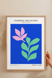 HOMEPACK Ahşap Çerçeveli Tablo Çerçeveli Poster Sanatsal Modern Duvar Dekoru FLOWER-266
