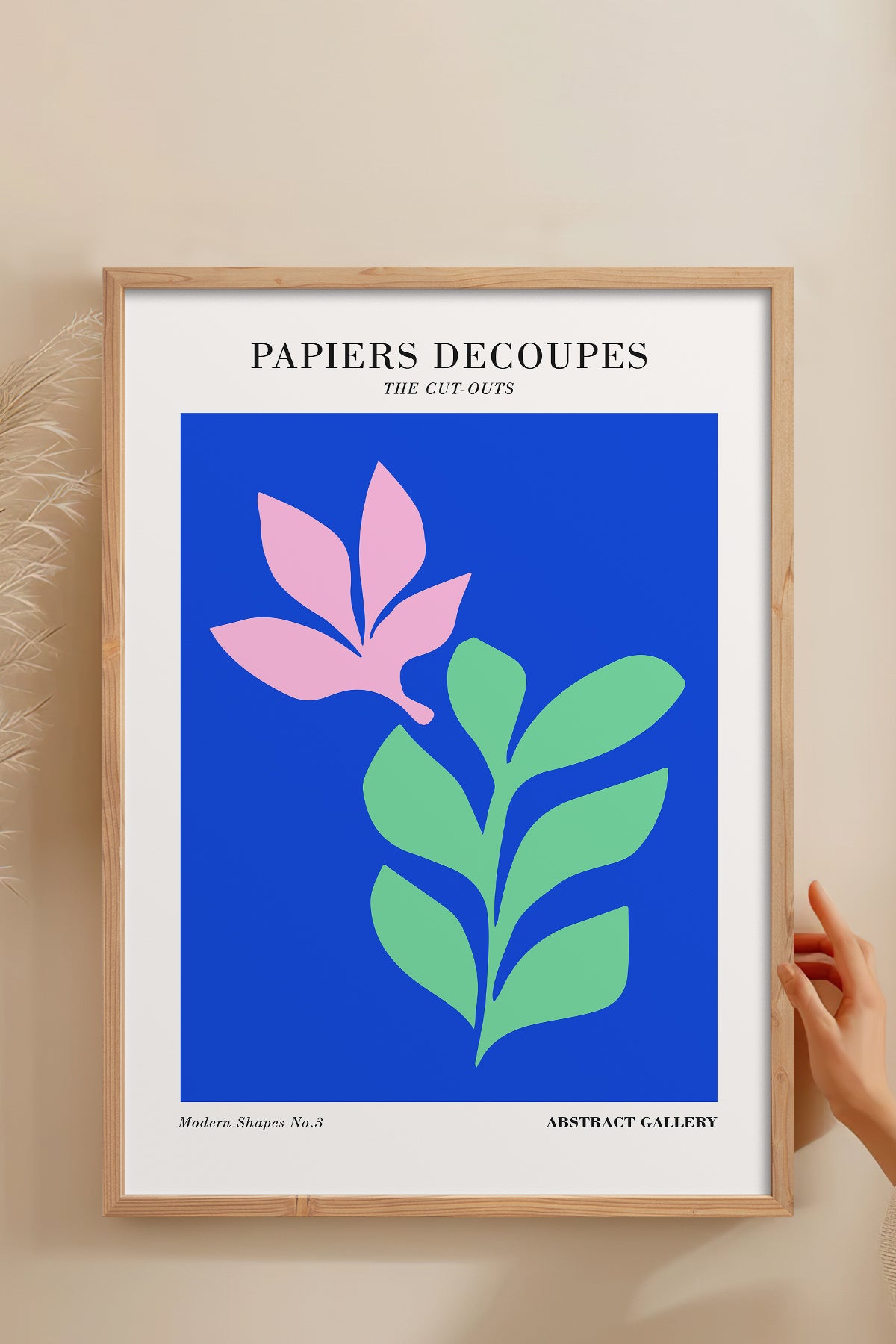 HOMEPACK Ahşap Çerçeveli Tablo Çerçeveli Poster Sanatsal Modern Duvar Dekoru FLOWER-266