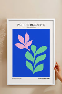 HOMEPACK Ahşap Çerçeveli Tablo Çerçeveli Poster Sanatsal Modern Duvar Dekoru FLOWER-266