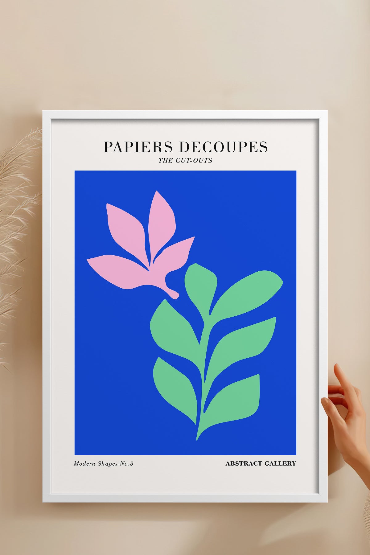 HOMEPACK Ahşap Çerçeveli Tablo Çerçeveli Poster Sanatsal Modern Duvar Dekoru FLOWER-266