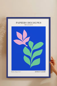 HOMEPACK Ahşap Çerçeveli Tablo Çerçeveli Poster Sanatsal Modern Duvar Dekoru FLOWER-266
