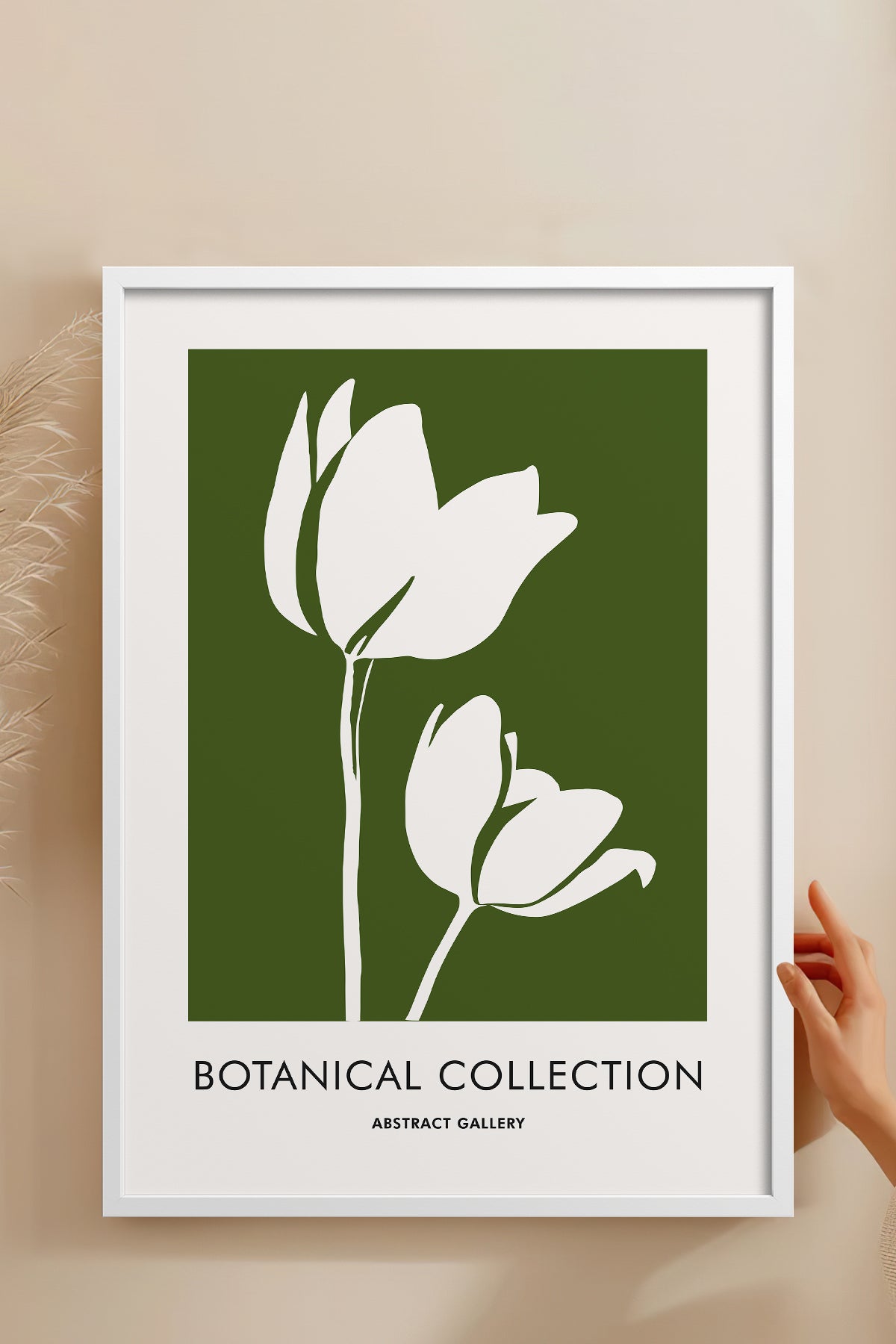HOMEPACK Ahşap Çerçeveli Tablo Çerçeveli Poster Sanatsal Modern Duvar Dekoru FLOWER-267