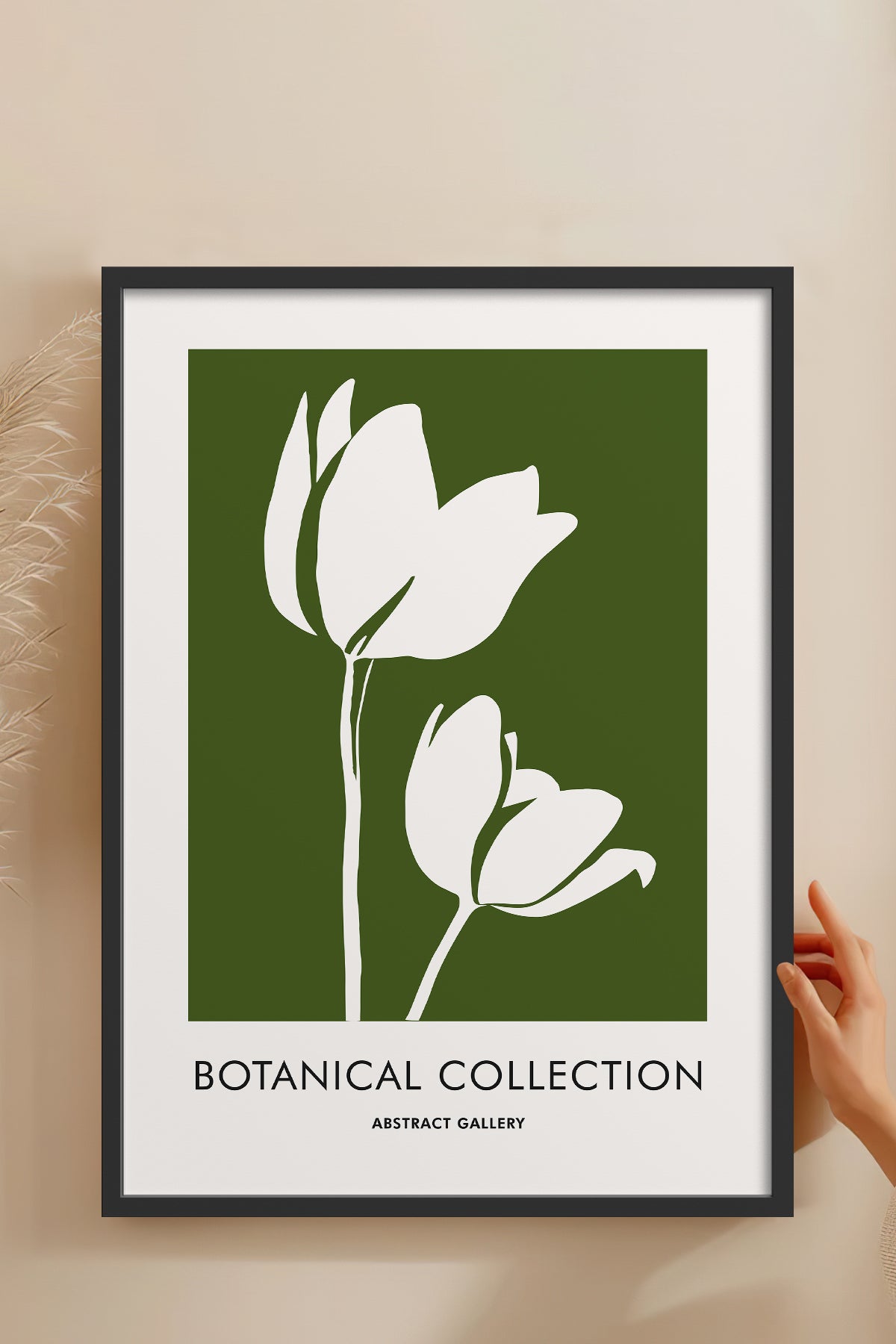 HOMEPACK Ahşap Çerçeveli Tablo Çerçeveli Poster Sanatsal Modern Duvar Dekoru FLOWER-267