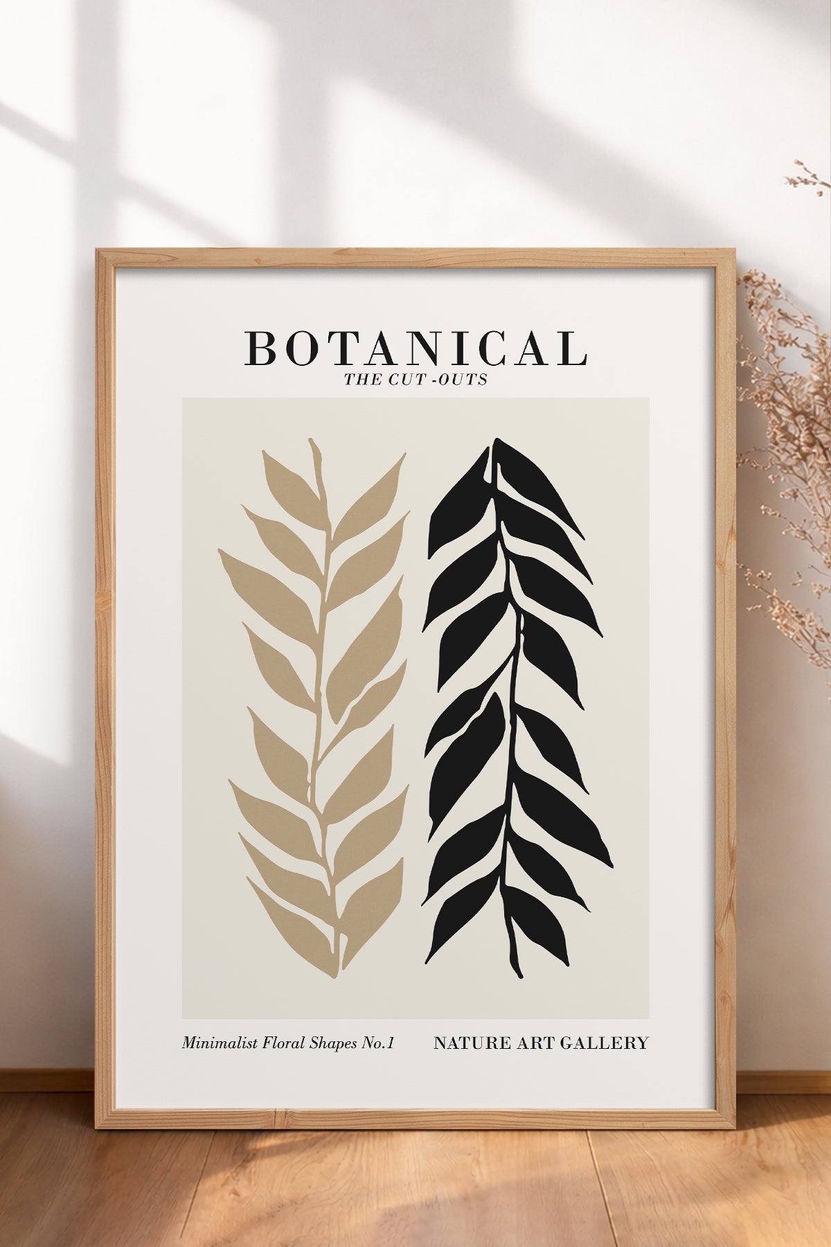 HOMEPACK Ahşap Çerçeveli Tablo Çerçeveli Poster Sanatsal Modern Duvar Dekoru FLOWER-268