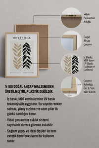 HOMEPACK Ahşap Çerçeveli Tablo Çerçeveli Poster Sanatsal Modern Duvar Dekoru FLOWER-268