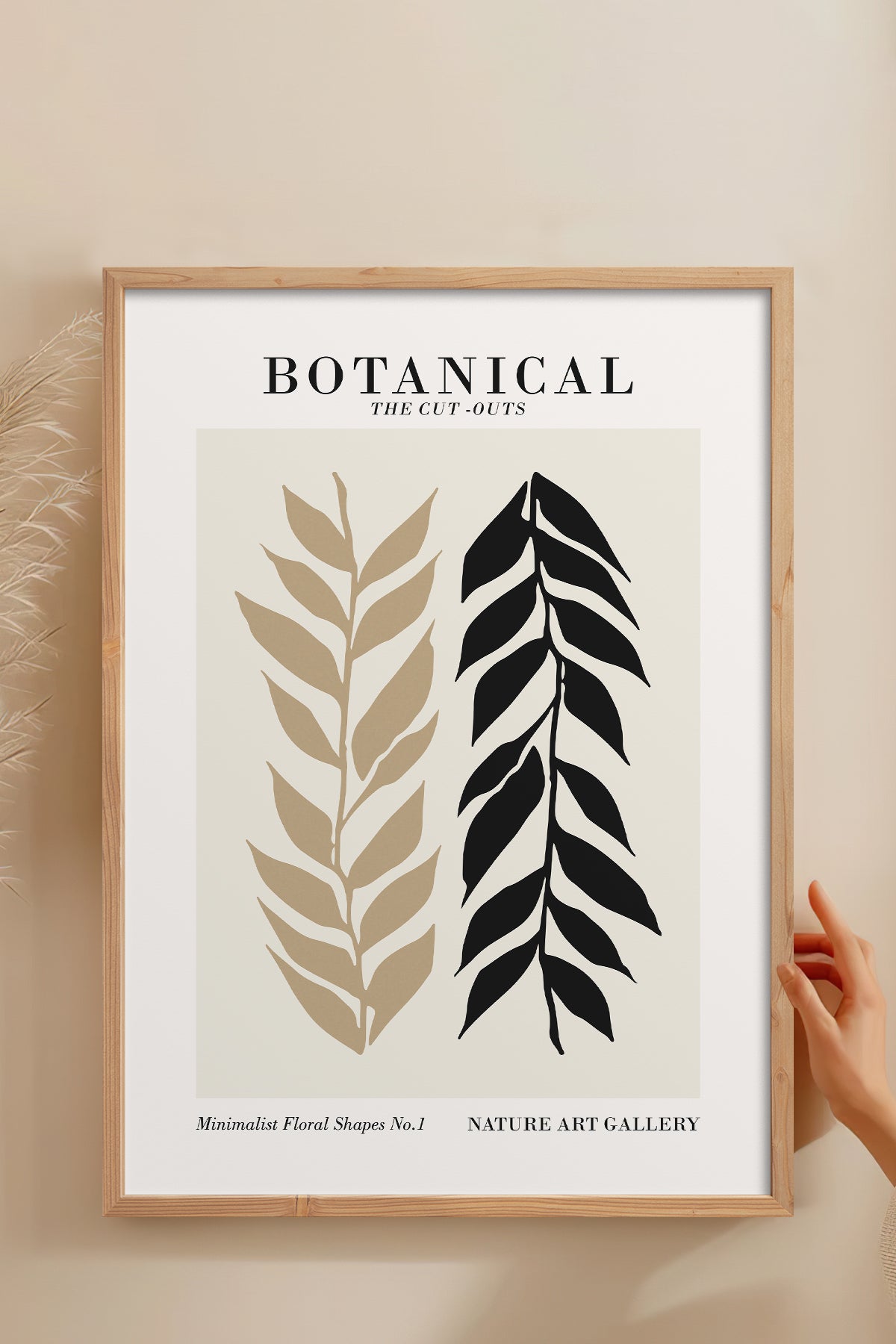 HOMEPACK Ahşap Çerçeveli Tablo Çerçeveli Poster Sanatsal Modern Duvar Dekoru FLOWER-268