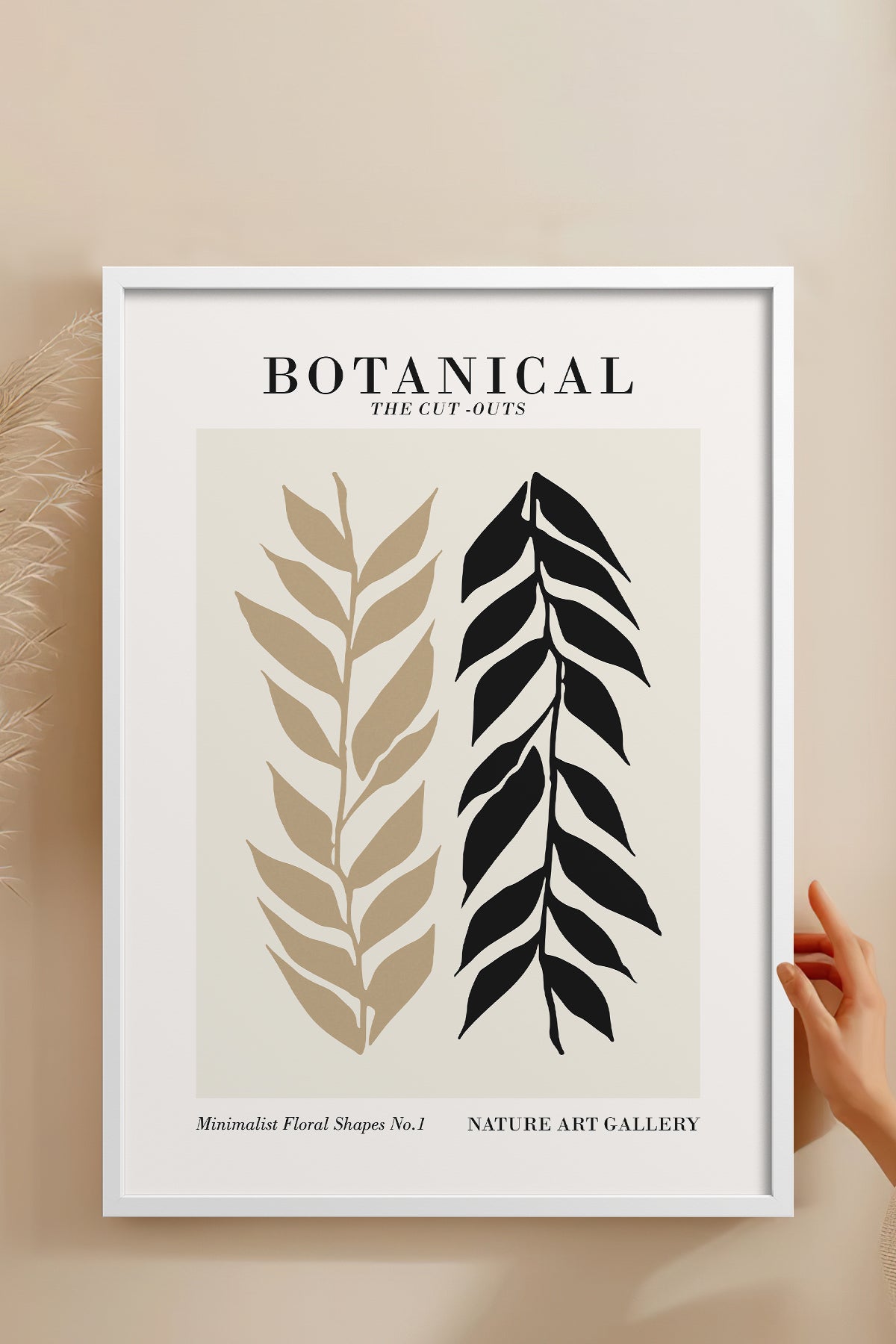 HOMEPACK Ahşap Çerçeveli Tablo Çerçeveli Poster Sanatsal Modern Duvar Dekoru FLOWER-268