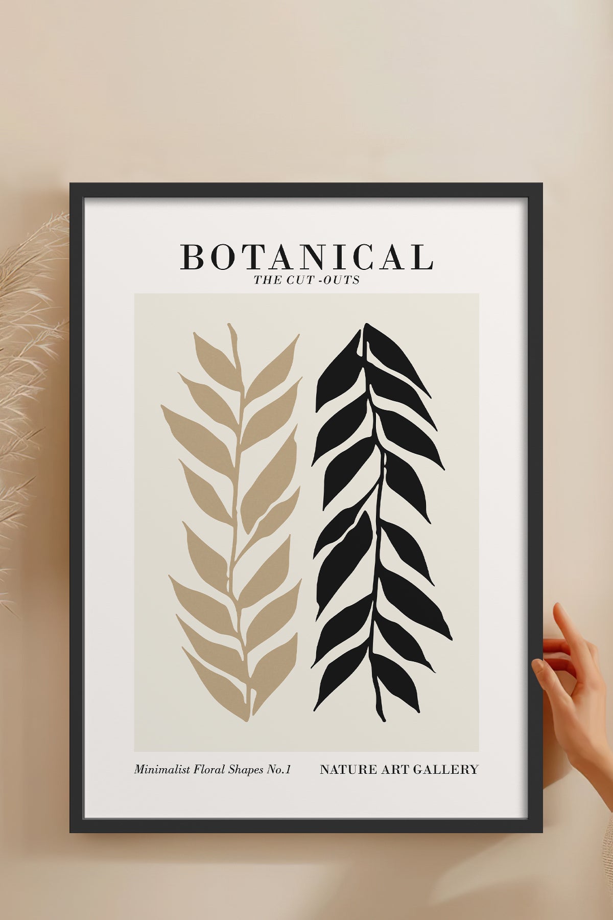 HOMEPACK Ahşap Çerçeveli Tablo Çerçeveli Poster Sanatsal Modern Duvar Dekoru FLOWER-268
