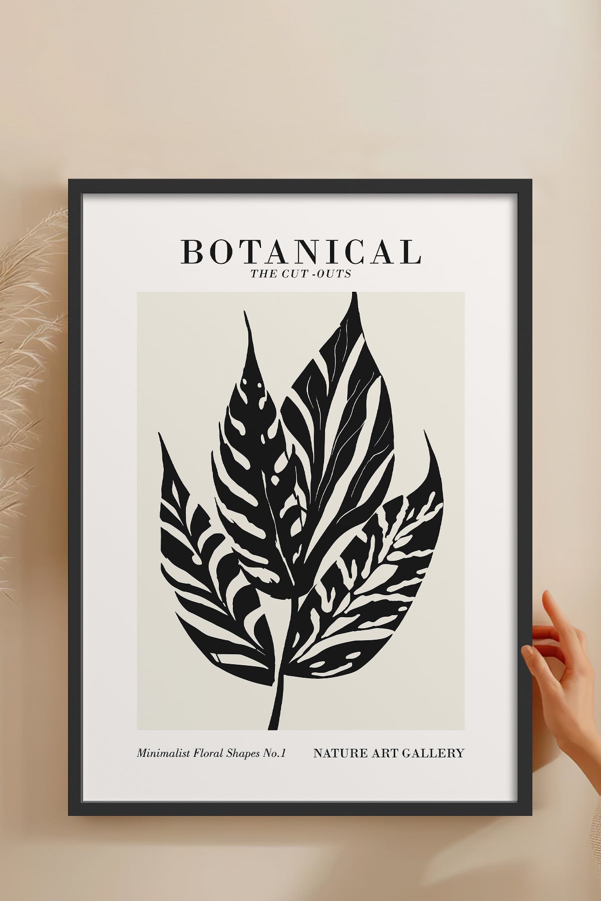 HOMEPACK Ahşap Çerçeveli Tablo Çerçeveli Poster Sanatsal Modern Duvar Dekoru FLOWER-269