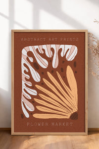 HOMEPACK Ahşap Çerçeveli Tablo Çerçeveli Poster Sanatsal Modern Duvar Dekoru FLOWER-27