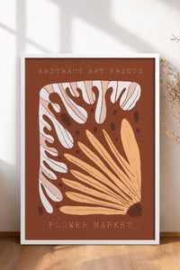HOMEPACK Ahşap Çerçeveli Tablo Çerçeveli Poster Sanatsal Modern Duvar Dekoru FLOWER-27