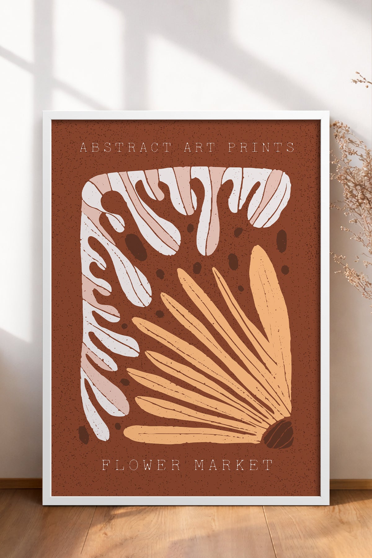 HOMEPACK Ahşap Çerçeveli Tablo Çerçeveli Poster Sanatsal Modern Duvar Dekoru FLOWER-27