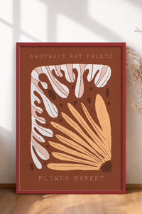 HOMEPACK Ahşap Çerçeveli Tablo Çerçeveli Poster Sanatsal Modern Duvar Dekoru FLOWER-27