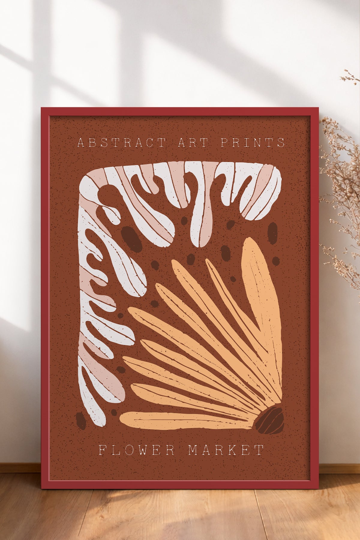 HOMEPACK Ahşap Çerçeveli Tablo Çerçeveli Poster Sanatsal Modern Duvar Dekoru FLOWER-27