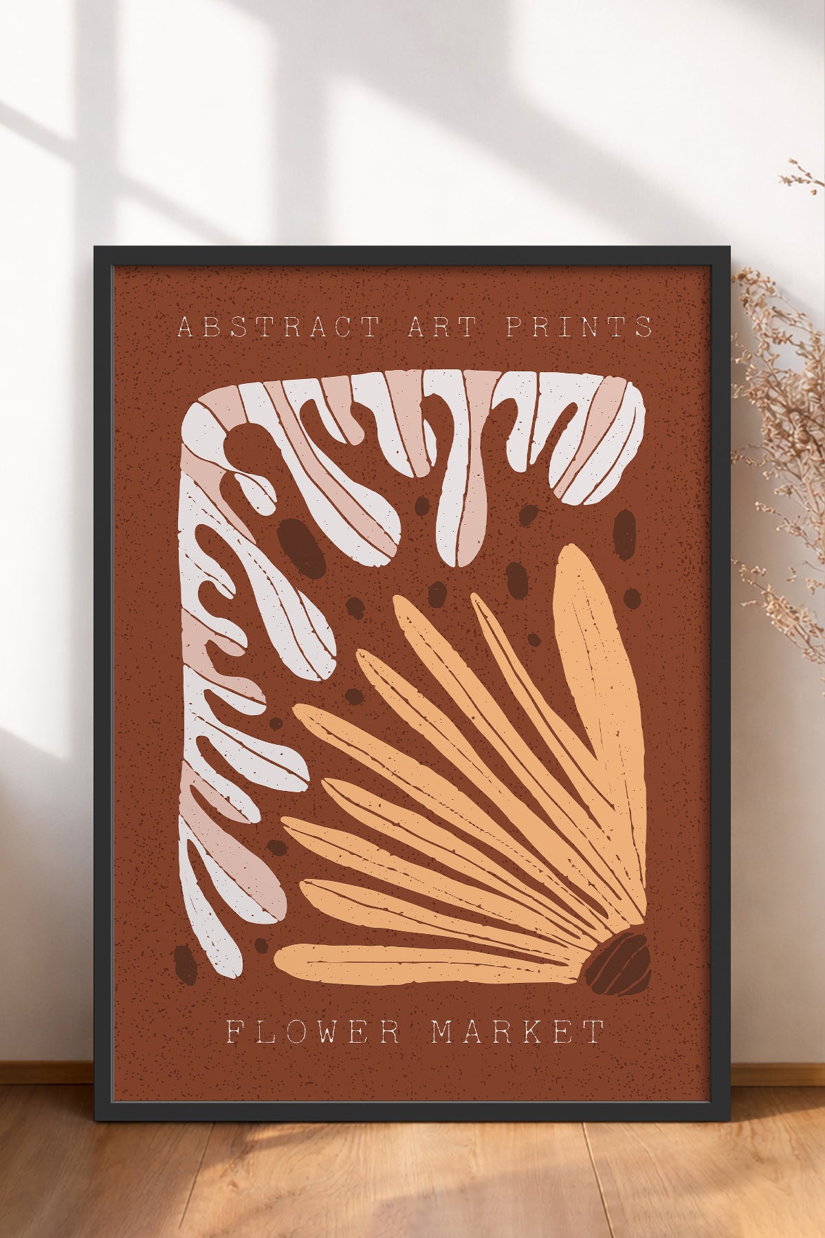 HOMEPACK Ahşap Çerçeveli Tablo Çerçeveli Poster Sanatsal Modern Duvar Dekoru FLOWER-27