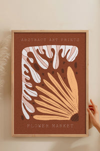 HOMEPACK Ahşap Çerçeveli Tablo Çerçeveli Poster Sanatsal Modern Duvar Dekoru FLOWER-27