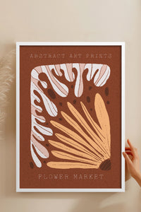 HOMEPACK Ahşap Çerçeveli Tablo Çerçeveli Poster Sanatsal Modern Duvar Dekoru FLOWER-27