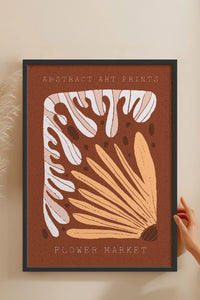 HOMEPACK Ahşap Çerçeveli Tablo Çerçeveli Poster Sanatsal Modern Duvar Dekoru FLOWER-27