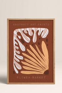 HOMEPACK Ahşap Çerçeveli Tablo Çerçeveli Poster Sanatsal Modern Duvar Dekoru FLOWER-27