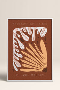 HOMEPACK Ahşap Çerçeveli Tablo Çerçeveli Poster Sanatsal Modern Duvar Dekoru FLOWER-27