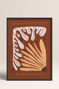 HOMEPACK Ahşap Çerçeveli Tablo Çerçeveli Poster Sanatsal Modern Duvar Dekoru FLOWER-27