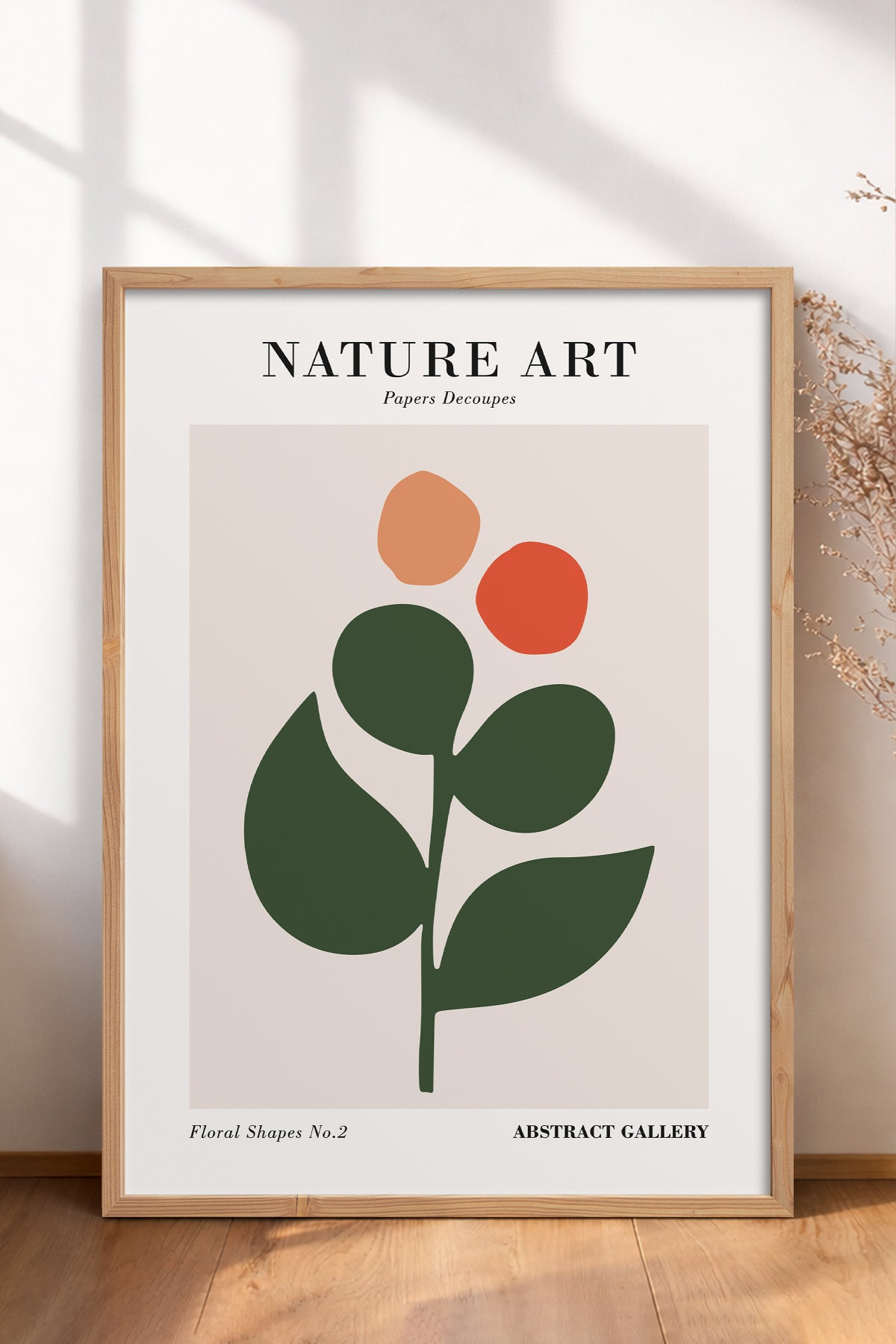 HOMEPACK Ahşap Çerçeveli Tablo Çerçeveli Poster Sanatsal Modern Duvar Dekoru FLOWER-275