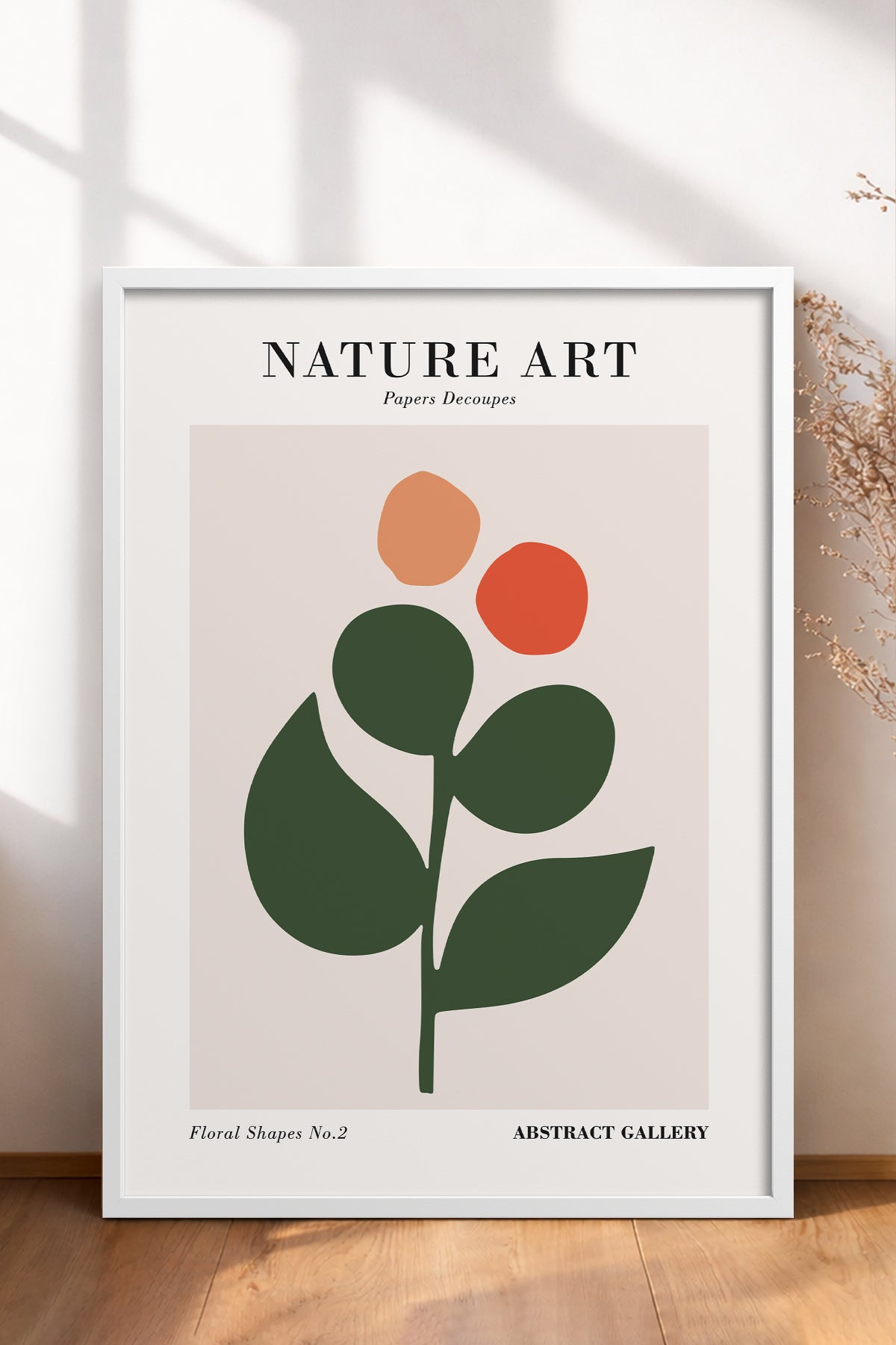 HOMEPACK Ahşap Çerçeveli Tablo Çerçeveli Poster Sanatsal Modern Duvar Dekoru FLOWER-275