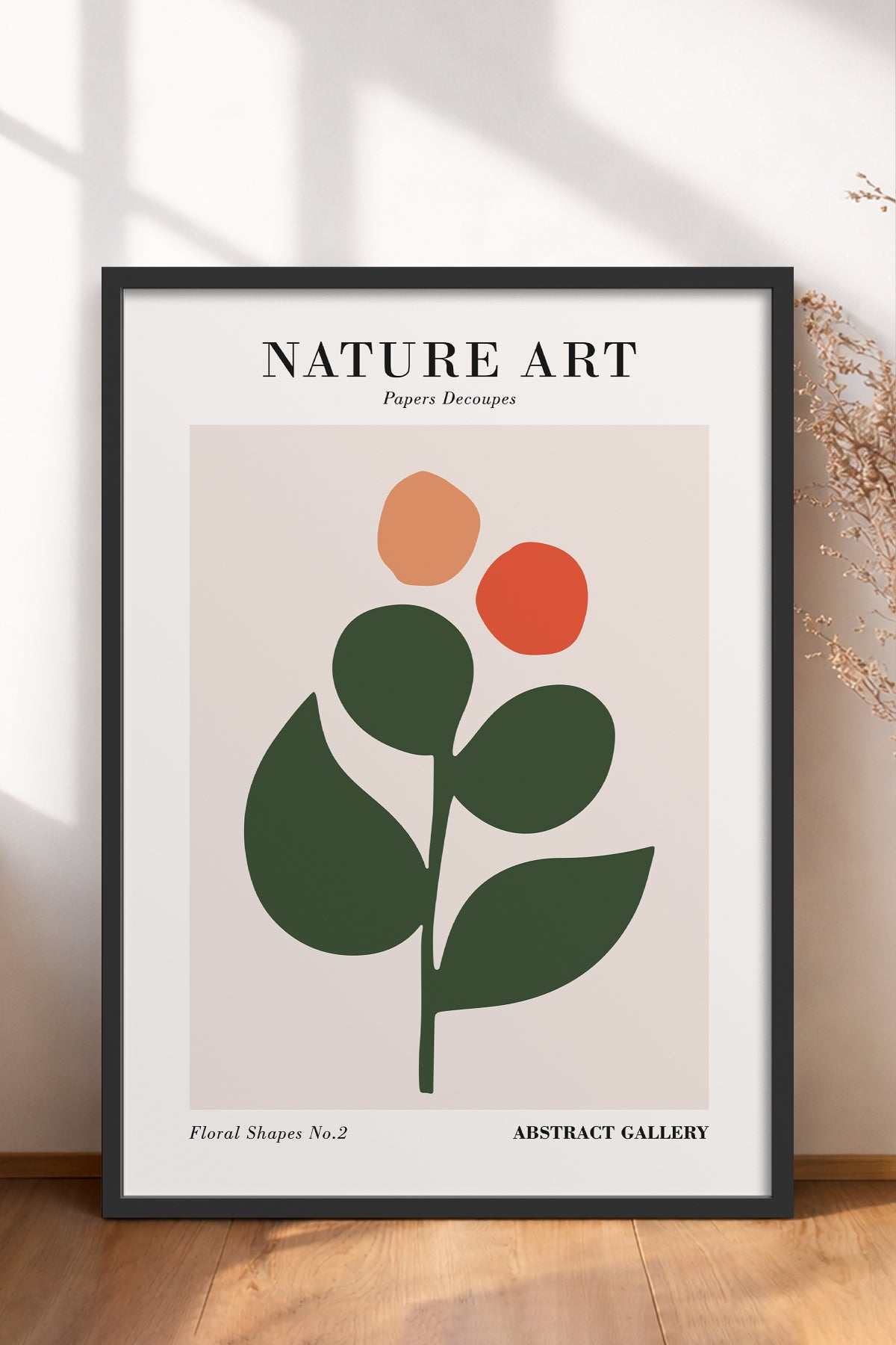HOMEPACK Ahşap Çerçeveli Tablo Çerçeveli Poster Sanatsal Modern Duvar Dekoru FLOWER-275