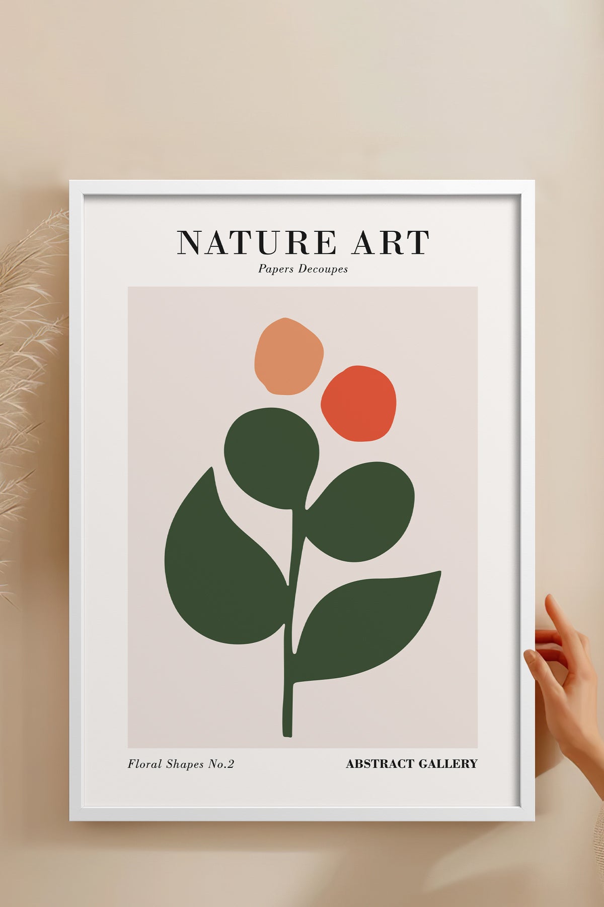 HOMEPACK Ahşap Çerçeveli Tablo Çerçeveli Poster Sanatsal Modern Duvar Dekoru FLOWER-275