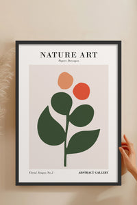HOMEPACK Ahşap Çerçeveli Tablo Çerçeveli Poster Sanatsal Modern Duvar Dekoru FLOWER-275