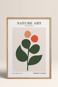 HOMEPACK Ahşap Çerçeveli Tablo Çerçeveli Poster Sanatsal Modern Duvar Dekoru FLOWER-275