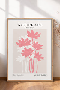 HOMEPACK Ahşap Çerçeveli Tablo Çerçeveli Poster Sanatsal Modern Duvar Dekoru FLOWER-276