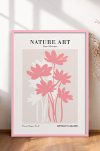 HOMEPACK Ahşap Çerçeveli Tablo Çerçeveli Poster Sanatsal Modern Duvar Dekoru FLOWER-276