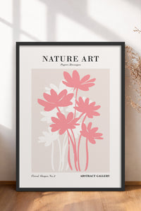 HOMEPACK Ahşap Çerçeveli Tablo Çerçeveli Poster Sanatsal Modern Duvar Dekoru FLOWER-276