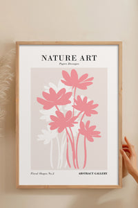 HOMEPACK Ahşap Çerçeveli Tablo Çerçeveli Poster Sanatsal Modern Duvar Dekoru FLOWER-276