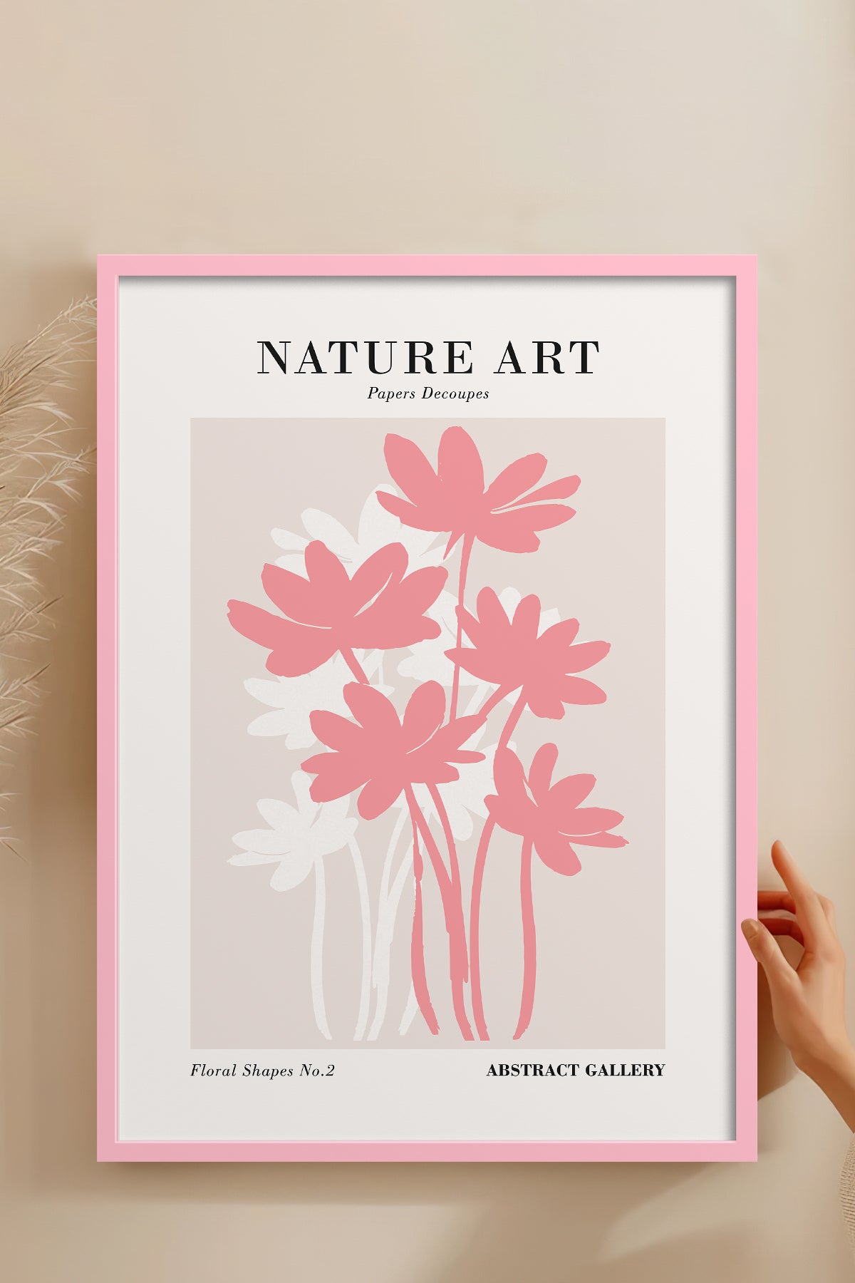 HOMEPACK Ahşap Çerçeveli Tablo Çerçeveli Poster Sanatsal Modern Duvar Dekoru FLOWER-276