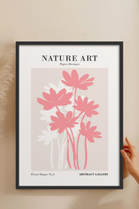 HOMEPACK Ahşap Çerçeveli Tablo Çerçeveli Poster Sanatsal Modern Duvar Dekoru FLOWER-276