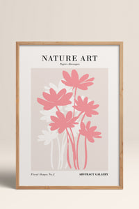 HOMEPACK Ahşap Çerçeveli Tablo Çerçeveli Poster Sanatsal Modern Duvar Dekoru FLOWER-276