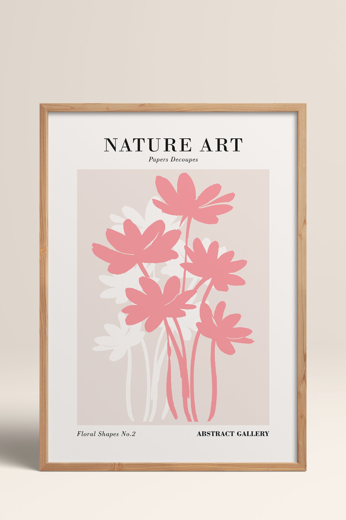 HOMEPACK Ahşap Çerçeveli Tablo Çerçeveli Poster Sanatsal Modern Duvar Dekoru FLOWER-276