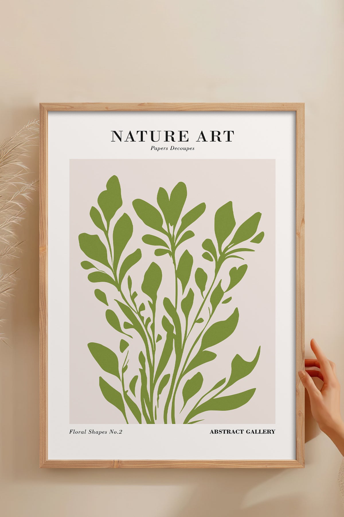 HOMEPACK Ahşap Çerçeveli Tablo Çerçeveli Poster Sanatsal Modern Duvar Dekoru FLOWER-278