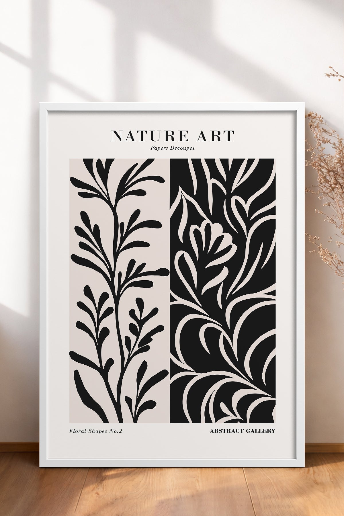 HOMEPACK Ahşap Çerçeveli Tablo Çerçeveli Poster Sanatsal Modern Duvar Dekoru FLOWER-279