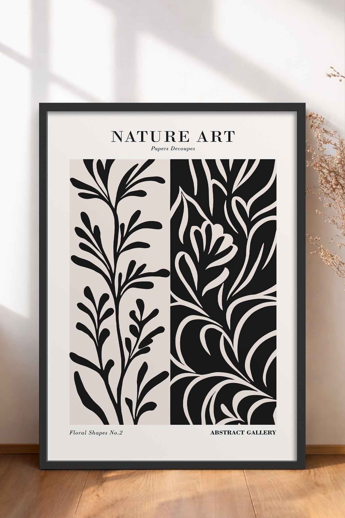 HOMEPACK Ahşap Çerçeveli Tablo Çerçeveli Poster Sanatsal Modern Duvar Dekoru FLOWER-279