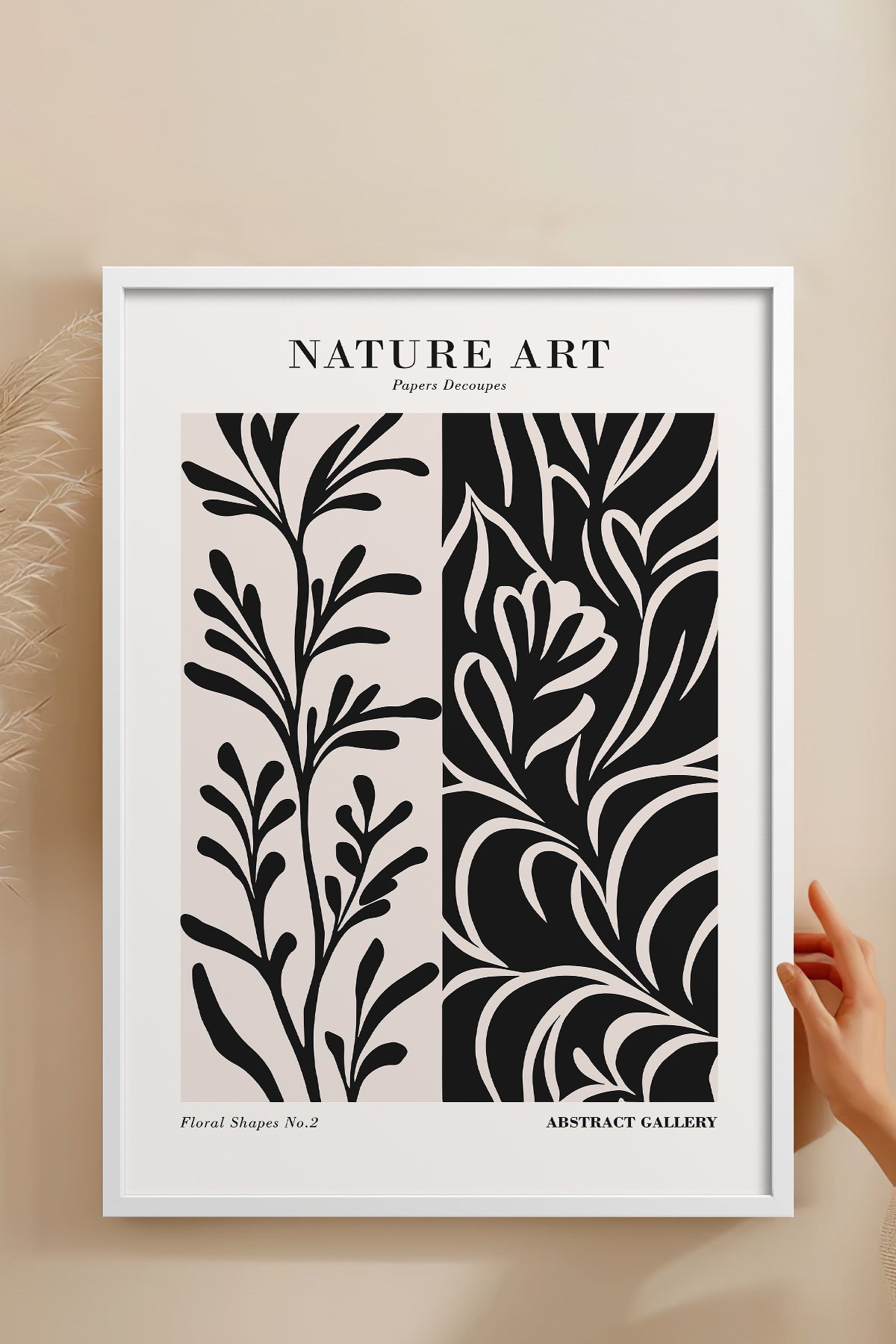 HOMEPACK Ahşap Çerçeveli Tablo Çerçeveli Poster Sanatsal Modern Duvar Dekoru FLOWER-279