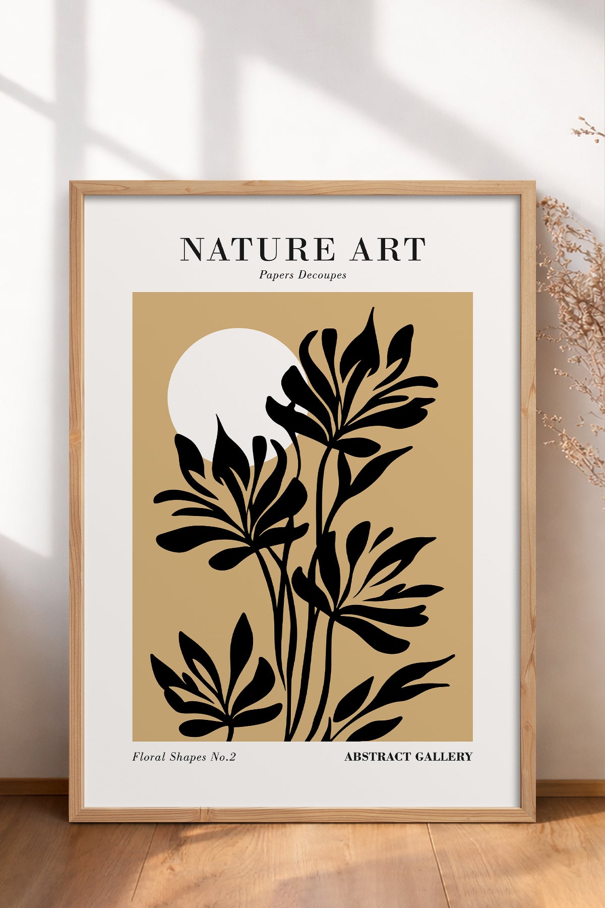 HOMEPACK Ahşap Çerçeveli Tablo Çerçeveli Poster Sanatsal Modern Duvar Dekoru FLOWER-280