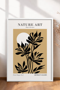 HOMEPACK Ahşap Çerçeveli Tablo Çerçeveli Poster Sanatsal Modern Duvar Dekoru FLOWER-280