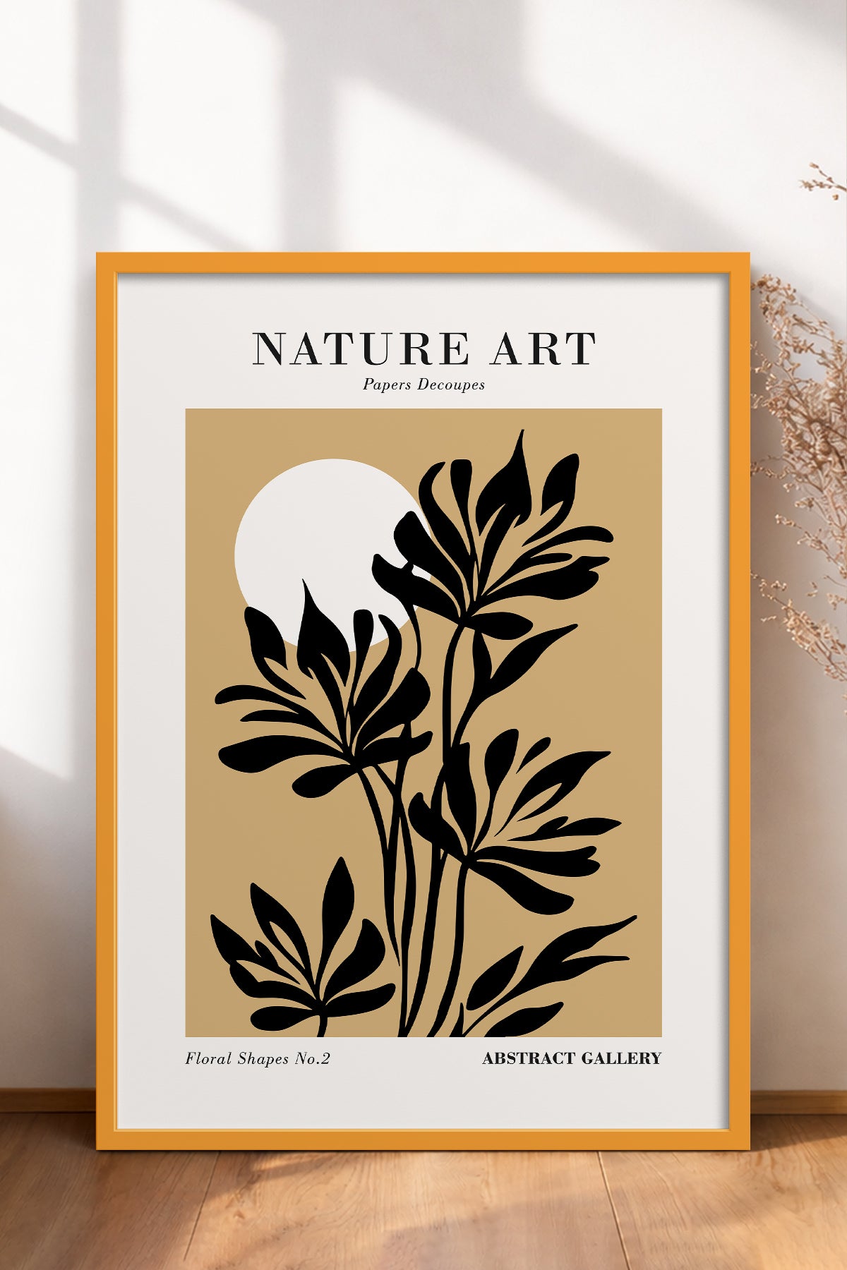 HOMEPACK Ahşap Çerçeveli Tablo Çerçeveli Poster Sanatsal Modern Duvar Dekoru FLOWER-280