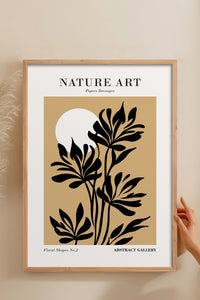 HOMEPACK Ahşap Çerçeveli Tablo Çerçeveli Poster Sanatsal Modern Duvar Dekoru FLOWER-280