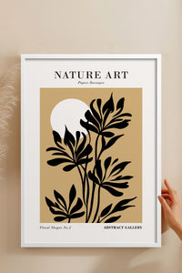 HOMEPACK Ahşap Çerçeveli Tablo Çerçeveli Poster Sanatsal Modern Duvar Dekoru FLOWER-280