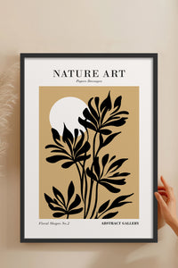 HOMEPACK Ahşap Çerçeveli Tablo Çerçeveli Poster Sanatsal Modern Duvar Dekoru FLOWER-280