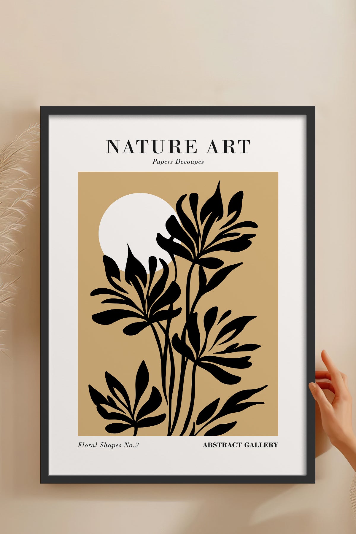 HOMEPACK Ahşap Çerçeveli Tablo Çerçeveli Poster Sanatsal Modern Duvar Dekoru FLOWER-280